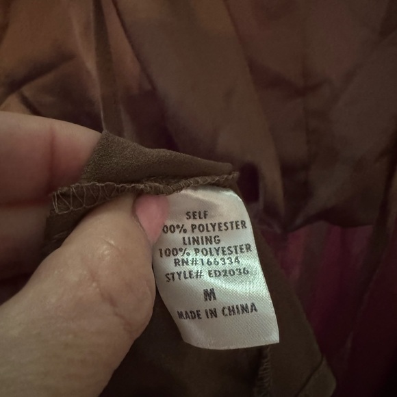 NWT Million Colors Elegant Brown Dress - Picture 7 of 7